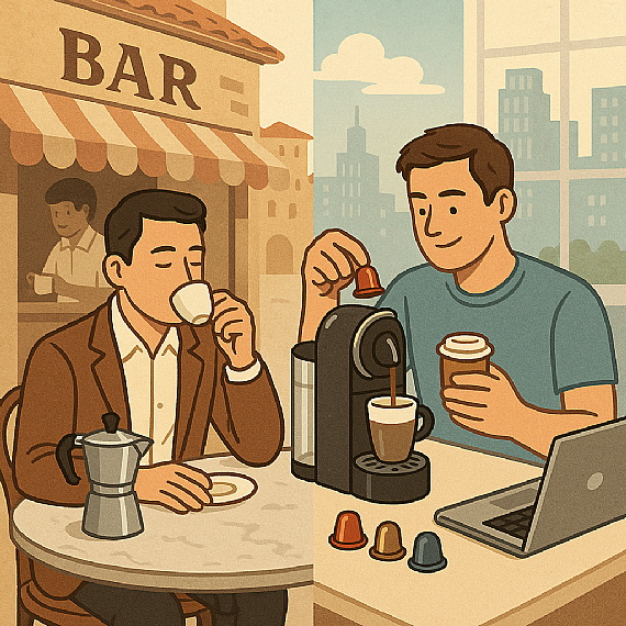 كيف يرى الإيطاليون كبسولات القهوة؟ وكيف يرى الأمريكيون؟