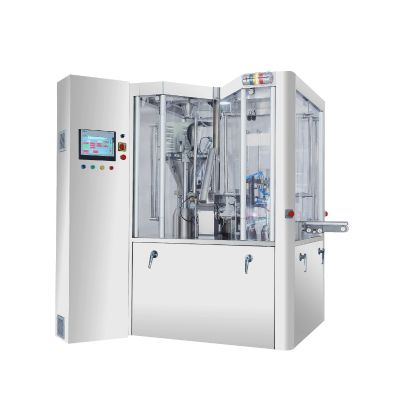 High speed rotary machine for filling...