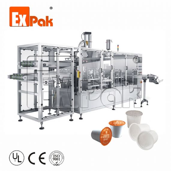 Máquina llenadora de cápsulas de café lineal de 2 carriles K Cup - CP5002KCP5004K