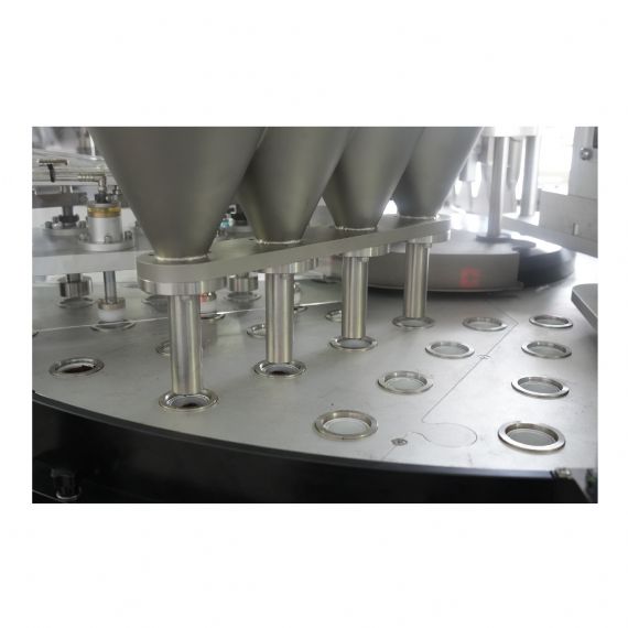 Innovative rotary Four Lane Coffee Capsule Filling Machine - CRM704