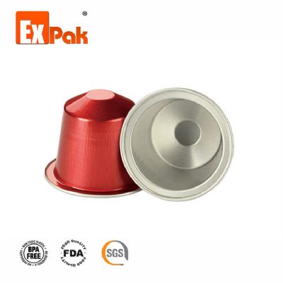 Cápsula de café de aluminio Nespresso sin anillo de goma